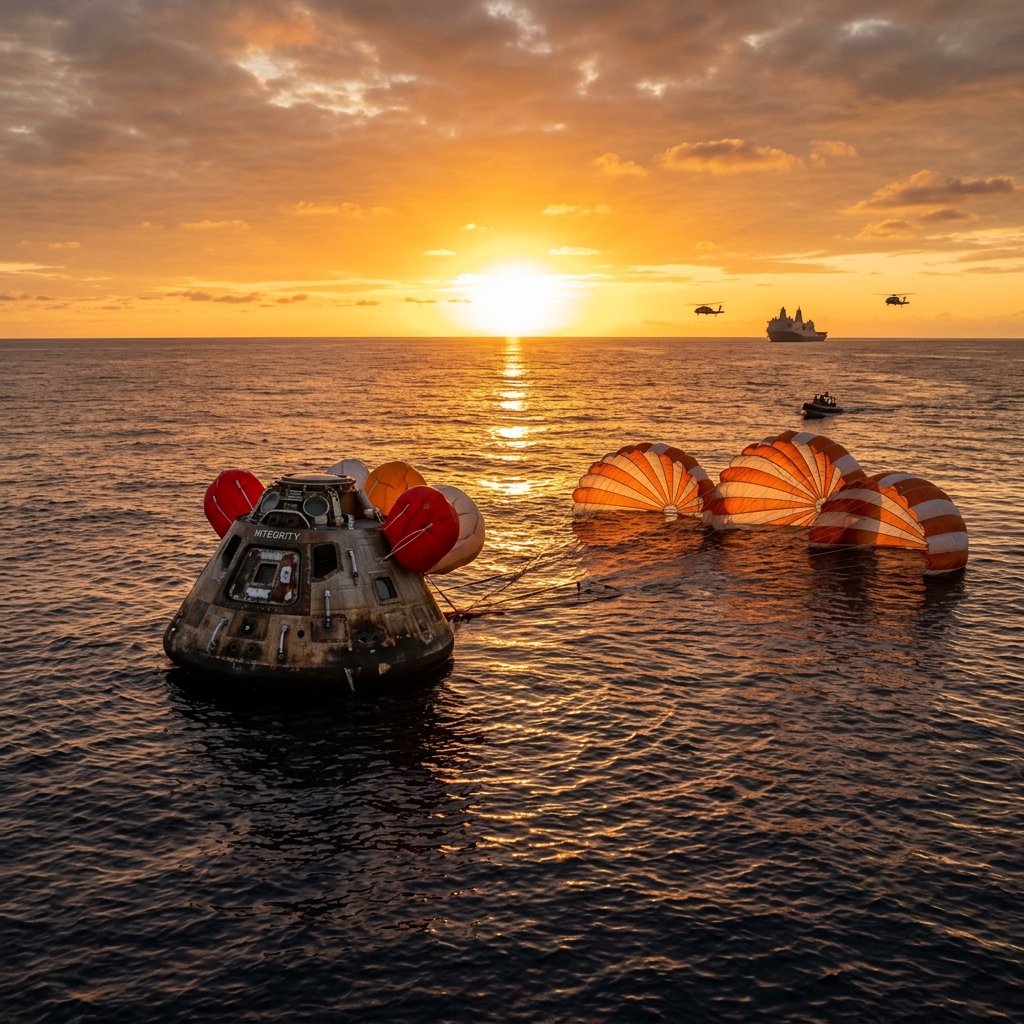 Orion Splashdown Pacific Ocean
